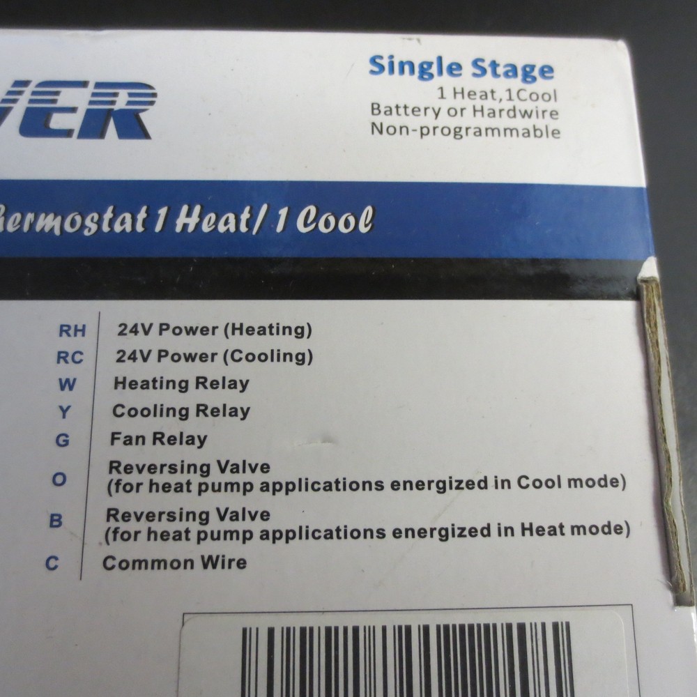 SUUWER S701 Non-Programmable Thermostat Single Stage Heat/Cool-Universal Subbase