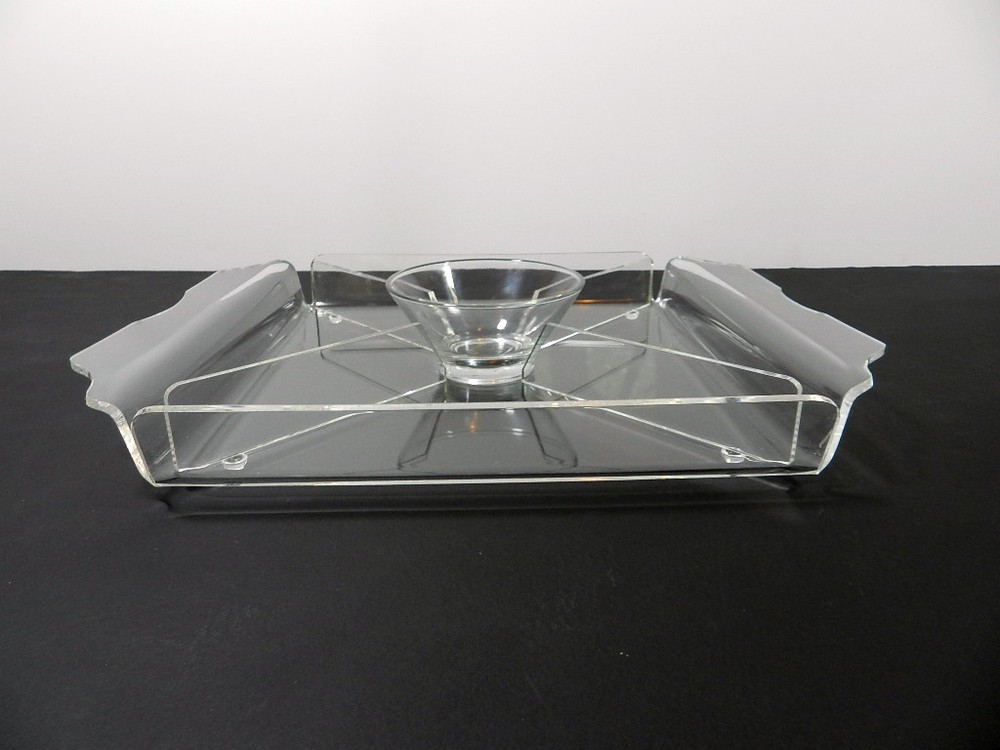 Lucite Clear Serving Tray MCM