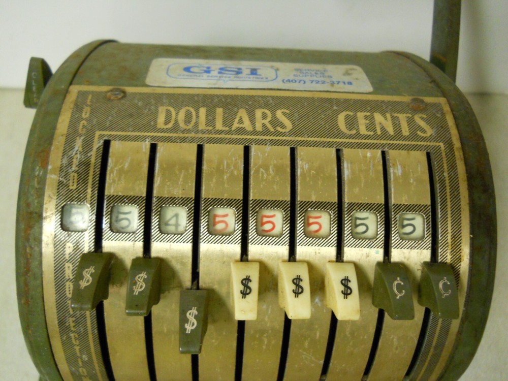 Vintage Paymaster Series X-2000 Check Writer Embosser Machine