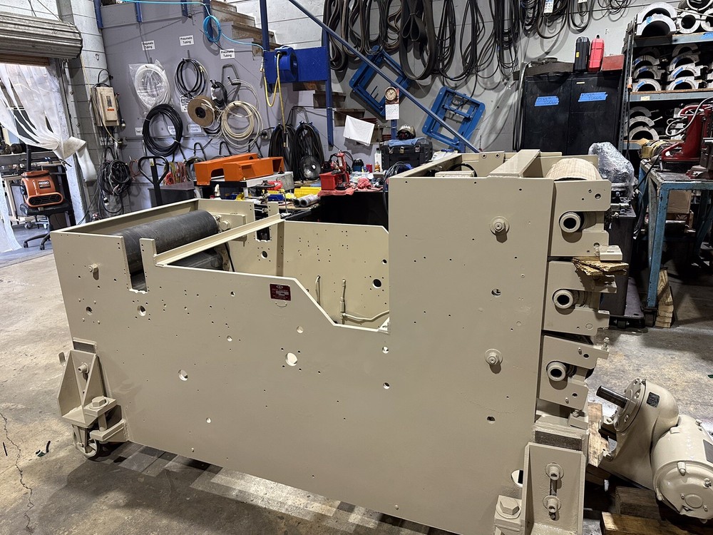 D&R Inc. 26 x 8 DNR Roll Sheet Take-Off Puller with Slitter IN REBUILD PROCESS