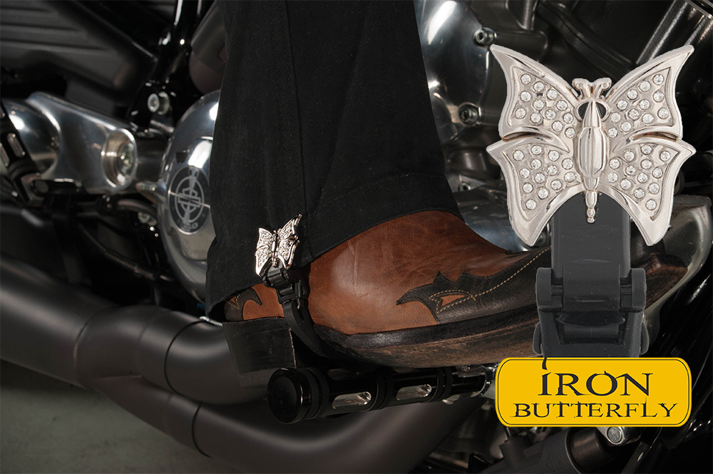 6" Iron Butterfly Biker Boot Straps