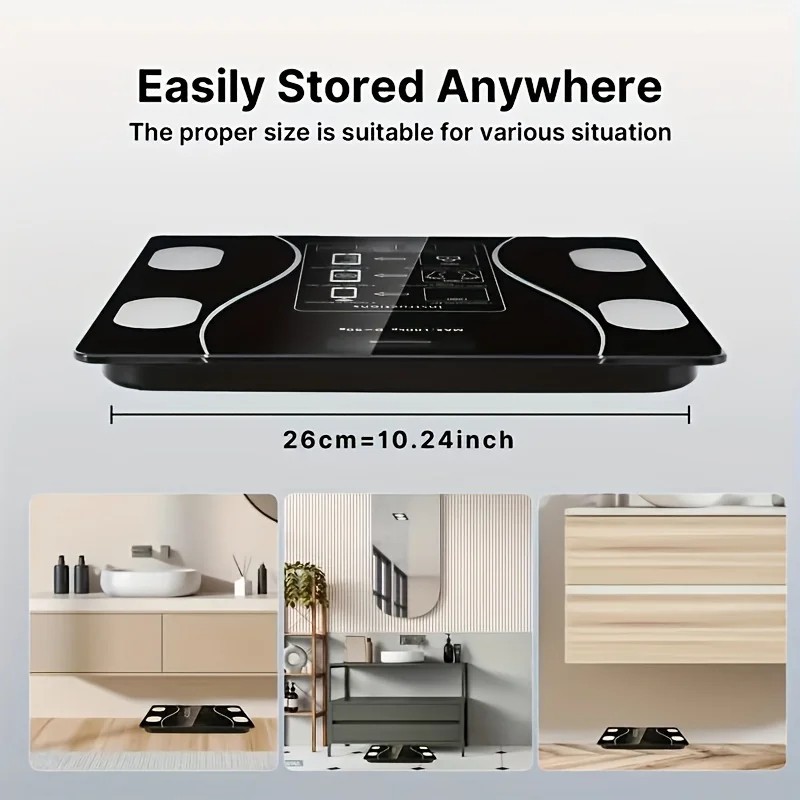 Digital Body Weight Scale Backlit Display High Precision Bluetooth Bathroom Scal