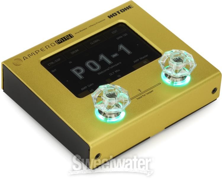 Hotone Ampero Mini Amp Modeler and Effects Processor - Mustard