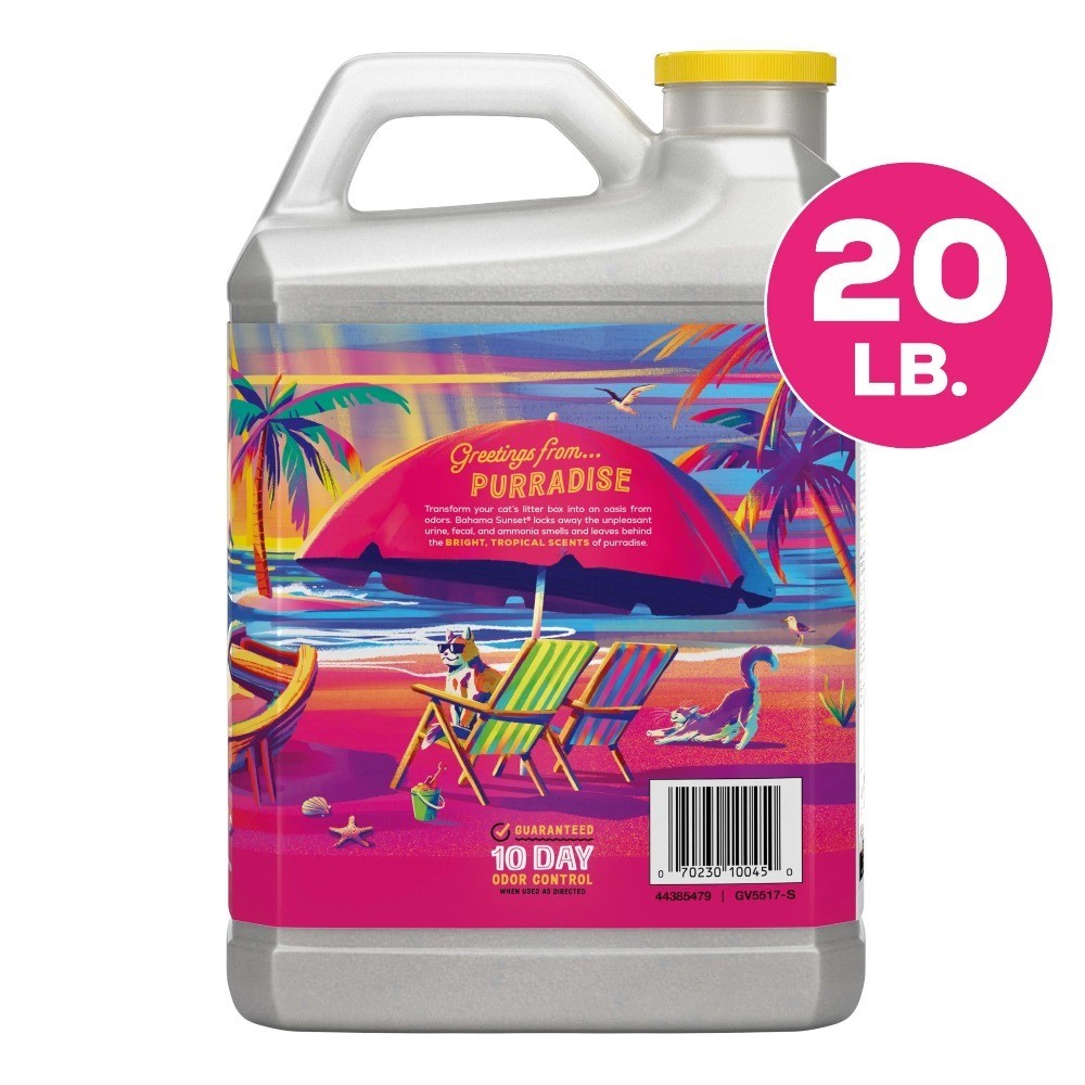 Multi Cat Clumping Cat Litter with Odor Control Bahama Sunset Scented Formula in