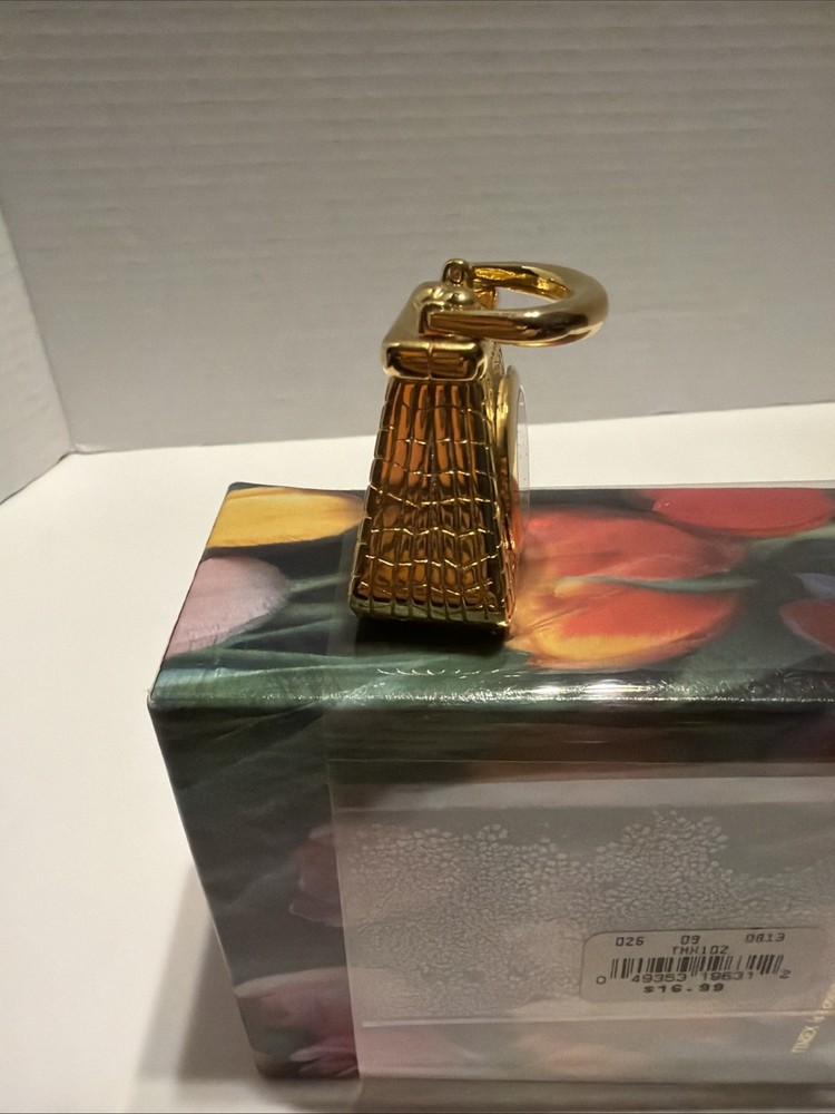 Timex Mini Gold Purse Handbag Accessory Clock Quartz Untested *Nice*