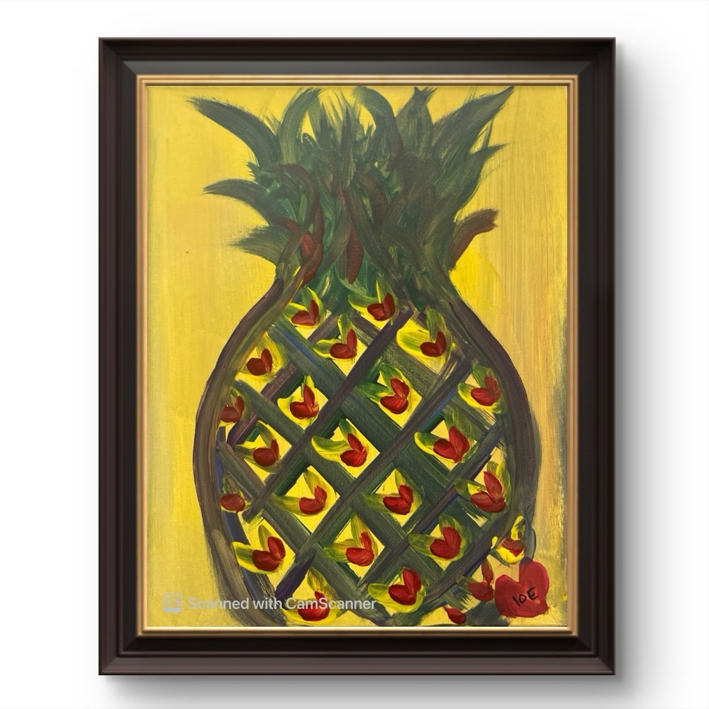 BLESSED#924 11x14 Fruit Original Abstract Neo Expressionism Modern