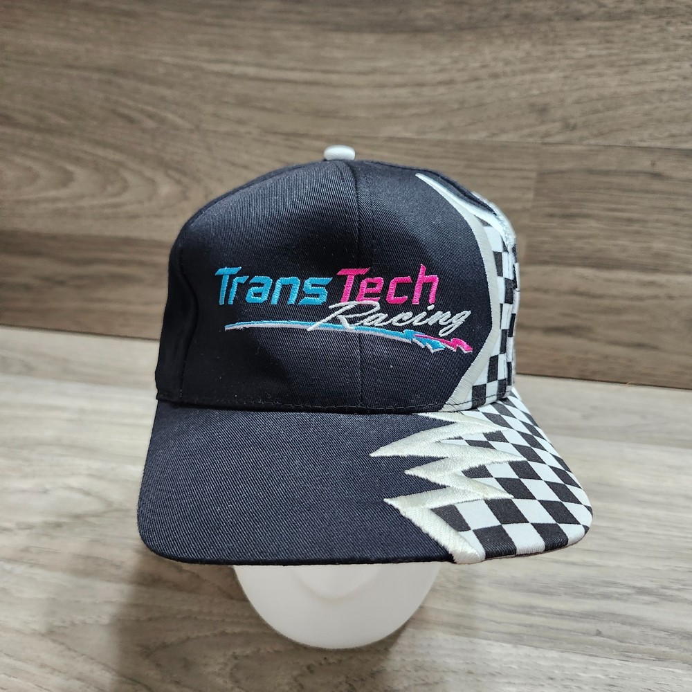 TransTech Racing checkered flag baseball cap Strapback Hat