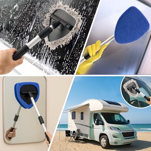 Windshield Cleaner Tool with 180° Rotating Head, Car Window Cleaner Tool with