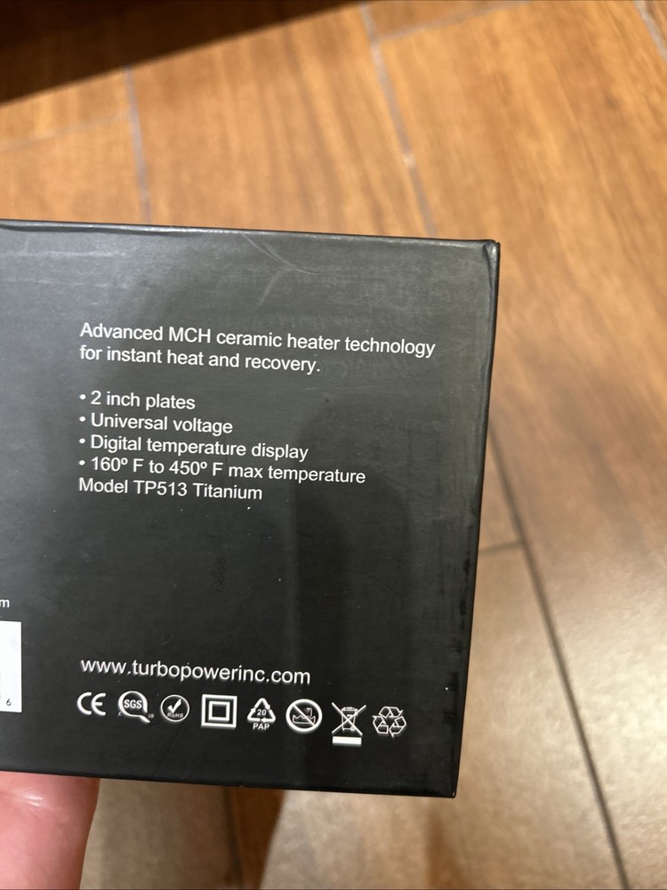 Turbo SuperMax Titanium Flat Iron 2 inch | TP513 Titanium AUTHENTIC