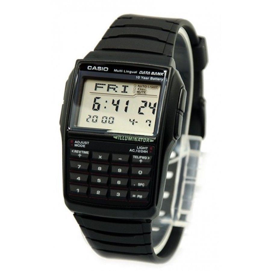 Casio Watch Band DBC-32. Data Bank Black Resin Strap