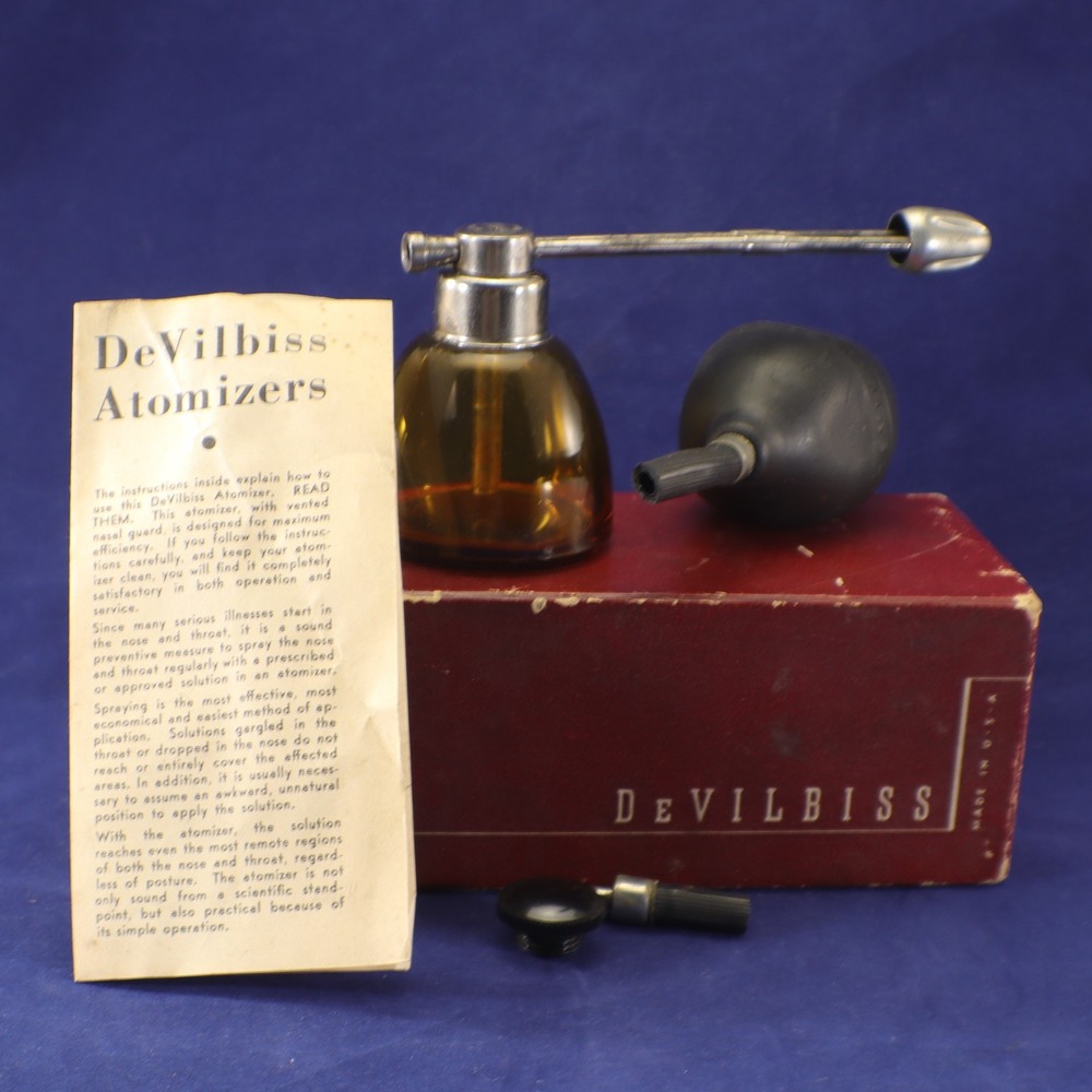 DeVilbiss Atomizer Number 16 Adjustable Tip in Original Box not working Vintage