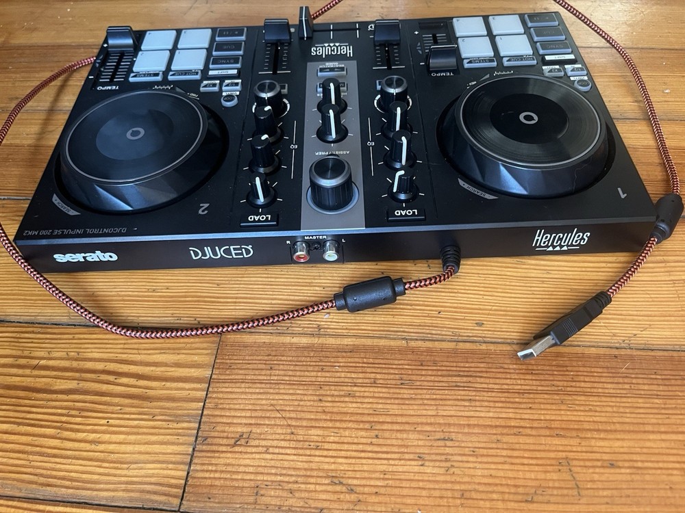 Hercules DJControl Inpulse 200 MK2 DJ Controller Black Portable USB