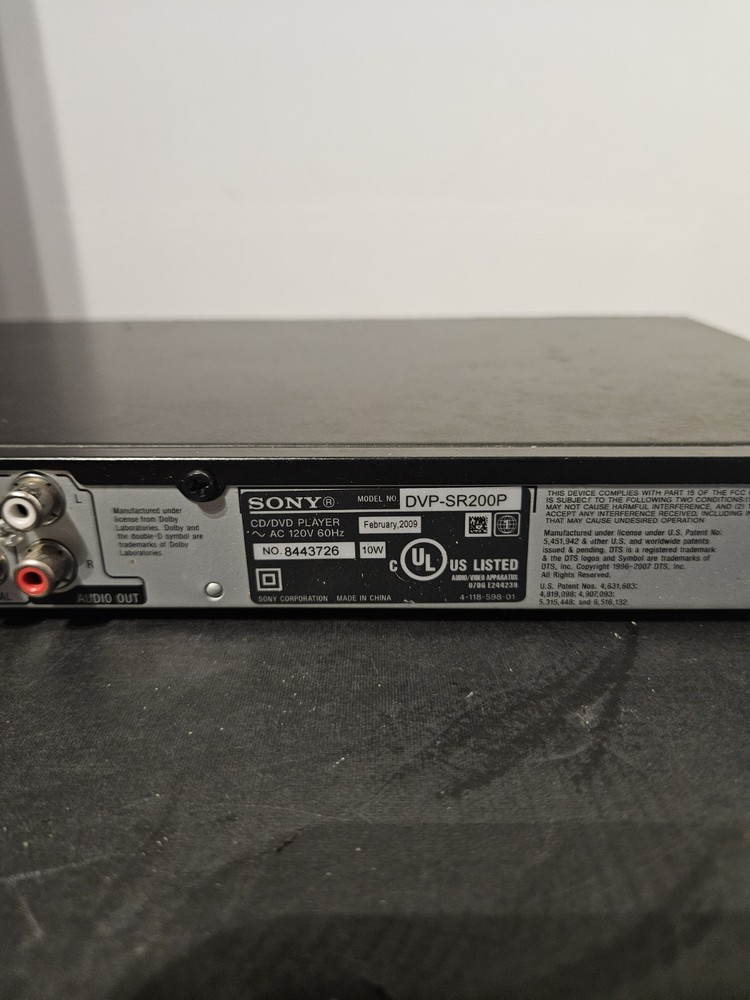 Sony DVP-SR200P DVD Player