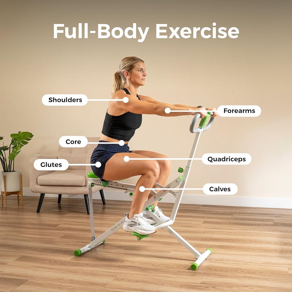 Row-N-Ride Glute & Leg Trainer - Adjustable Resistance Rower with App Connection