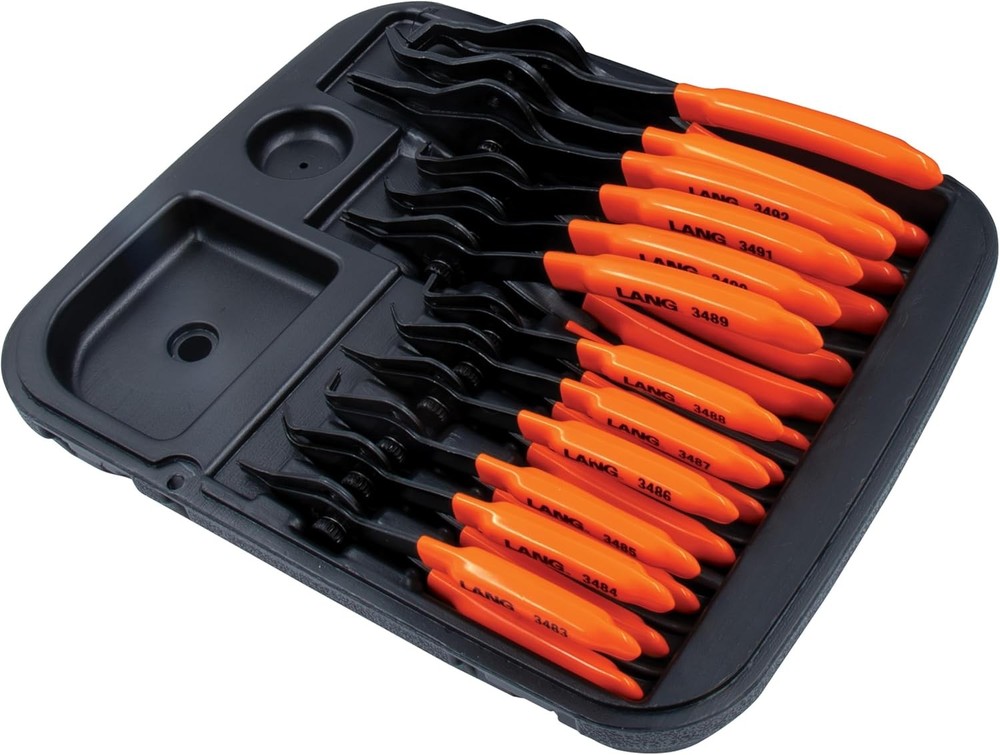 Lang 12pc Convertible Retaining Snap Ring Plier Set Internal External Circlip
