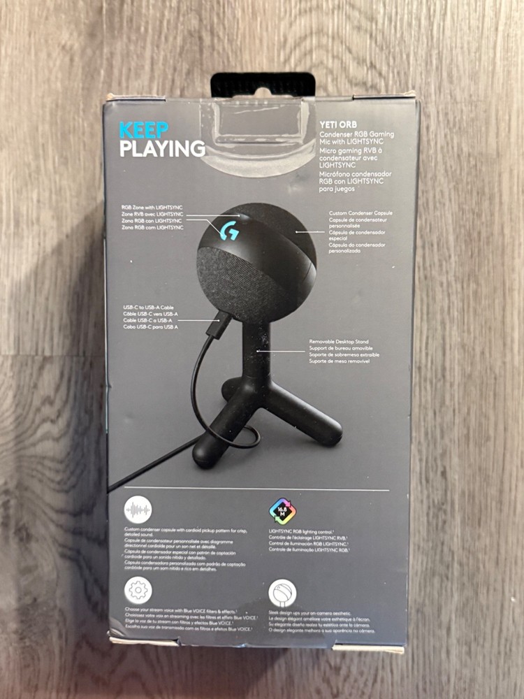 Logitech G Yeti Orb RGB Gaming USB Microphone w/ LIGHTSYNC