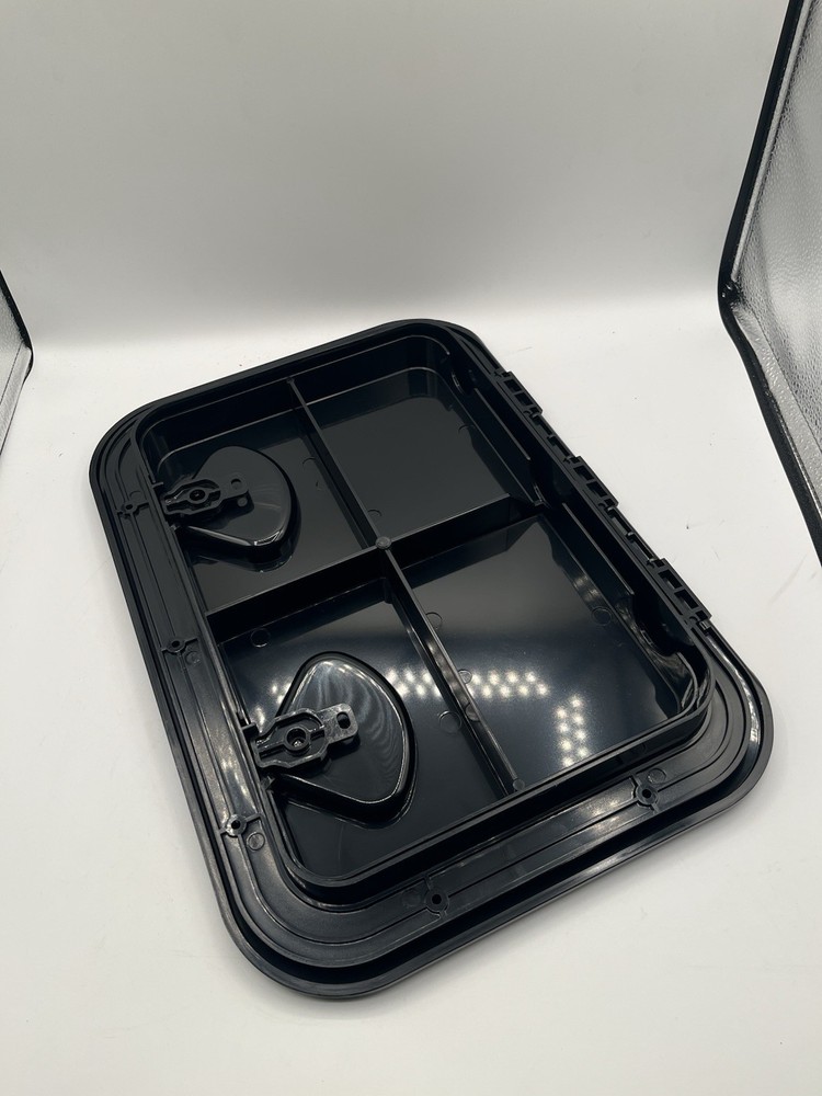 ABS Boat Deck Access Hatch with Lid, 17" X 12", Black