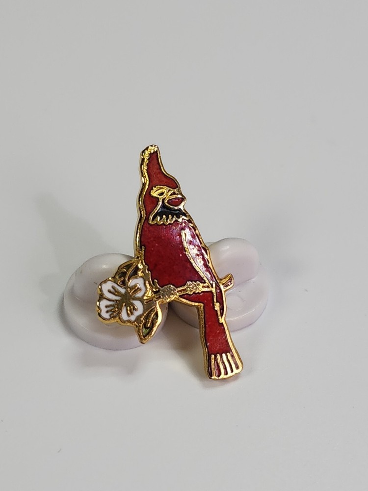 Cardinal Red Bird Lapel Pin Small Size