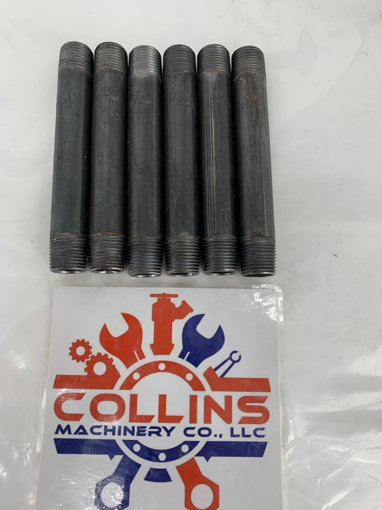 SPP 1/2" x 5-1/2" Threaded Both Ends Schedule 40 Black Carbon Steel Pipe PKG/7