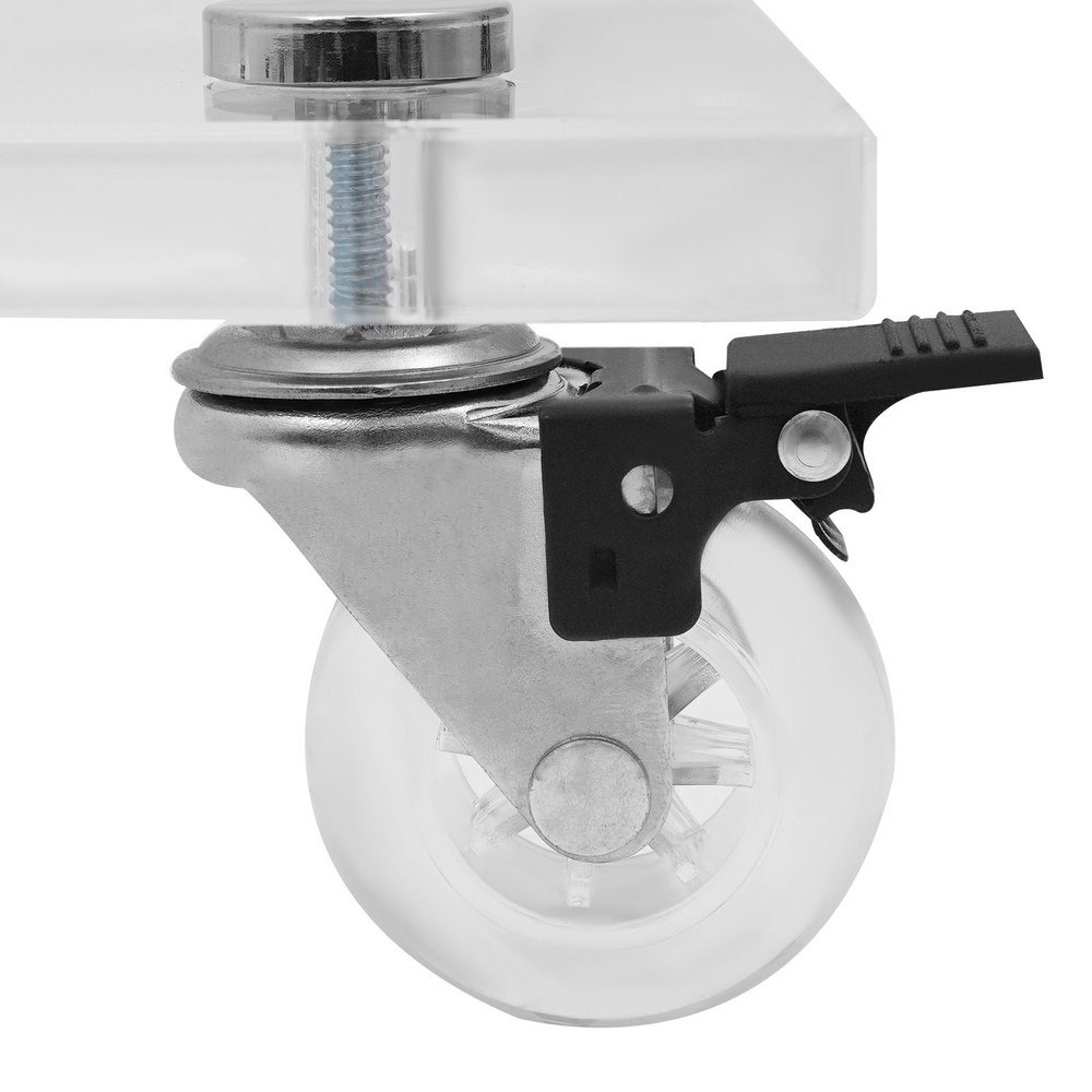 Modern C-shaped Side Table Acrylic End Table Couch Side Table, Bedside Table