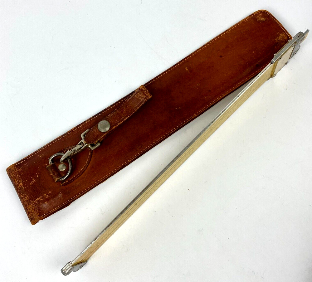 Drafting Slide Ruler 800-T Pickett Synchro Scale w Leather Case Engineering VTG