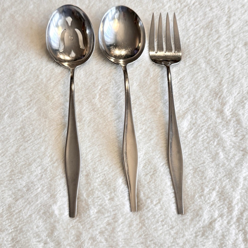 Vintage Carvel Hall USA LEISURE Assorted Flatware Set 15 pc Serving Fork Spoon