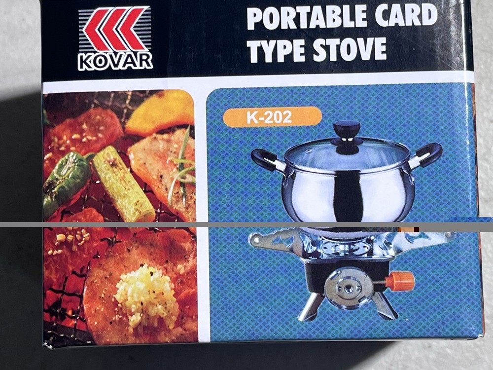 Kovar Portable Card Type Stove K-202 Camping Propane