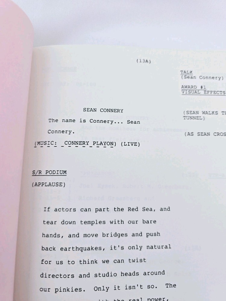 60th Academy Awards Script