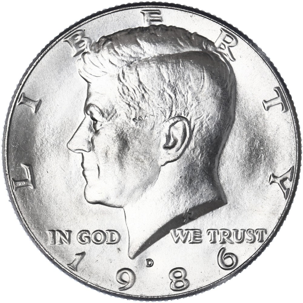 1986 D Kennedy Half Dollar CN-Clad BU
