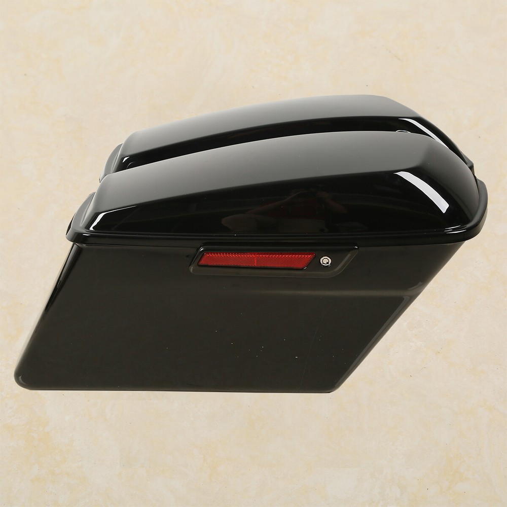 Saddlebag Black Latch Conversion Bracket Fit For Harley Softail Fatboy 1984-2017