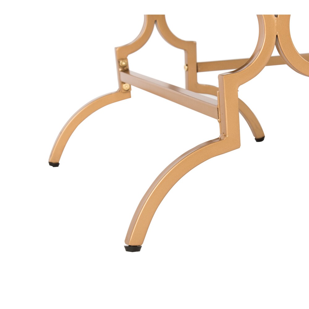 SAFAVIEH Juliet Rectangular Bench | Emerald / Gold |