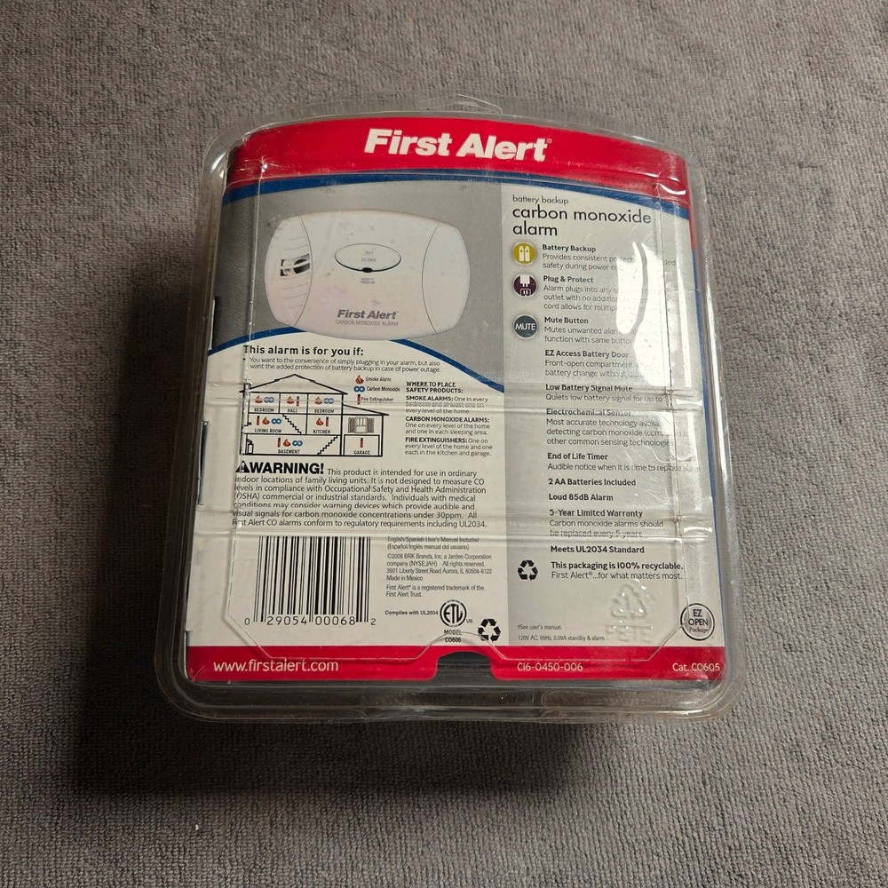 First Alert Carbon Monoxide Alarm, C16-0450-006