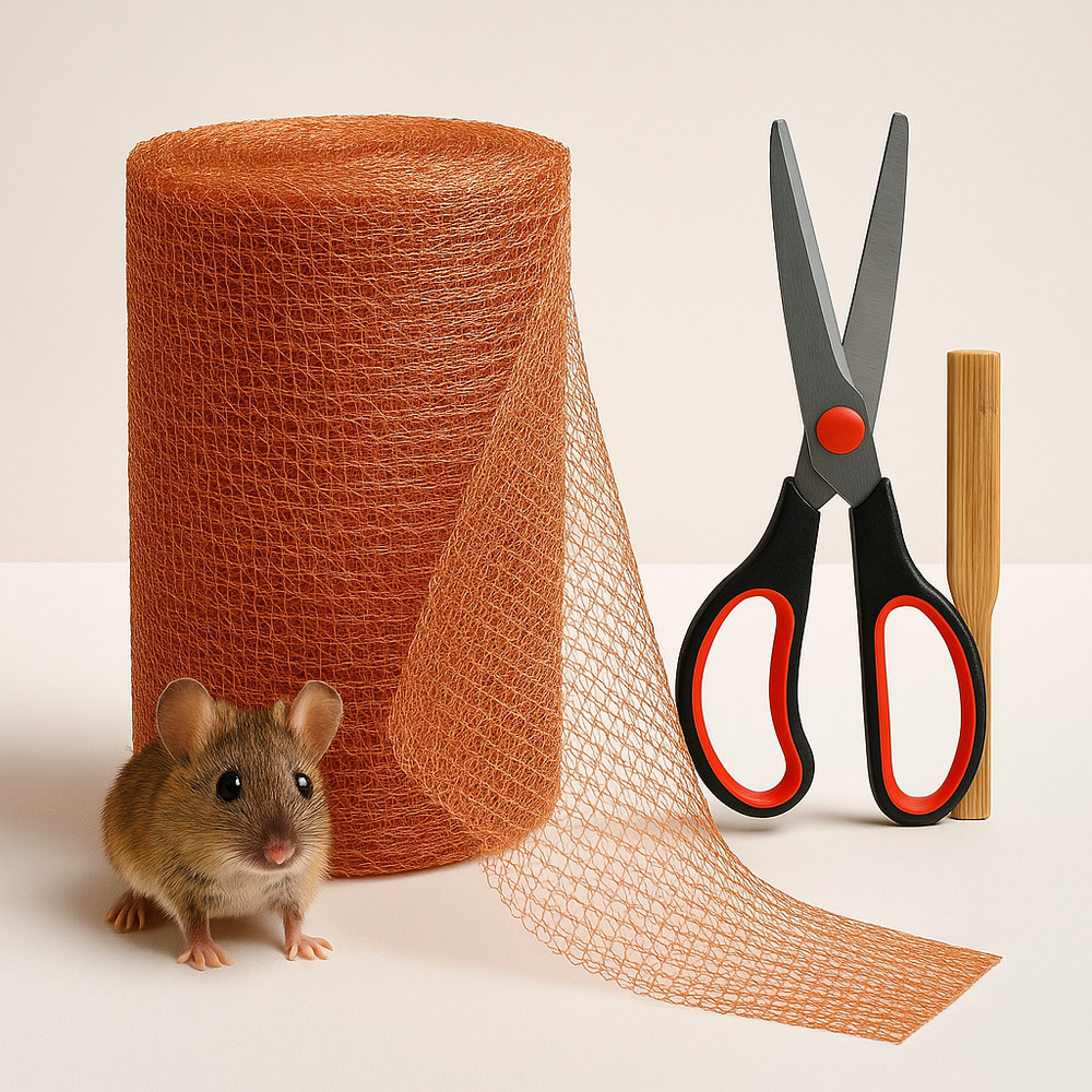 Copper Mesh Rodent Control Roll 5"x33ft Rustproof Wire Wool Mice Rat Stopper