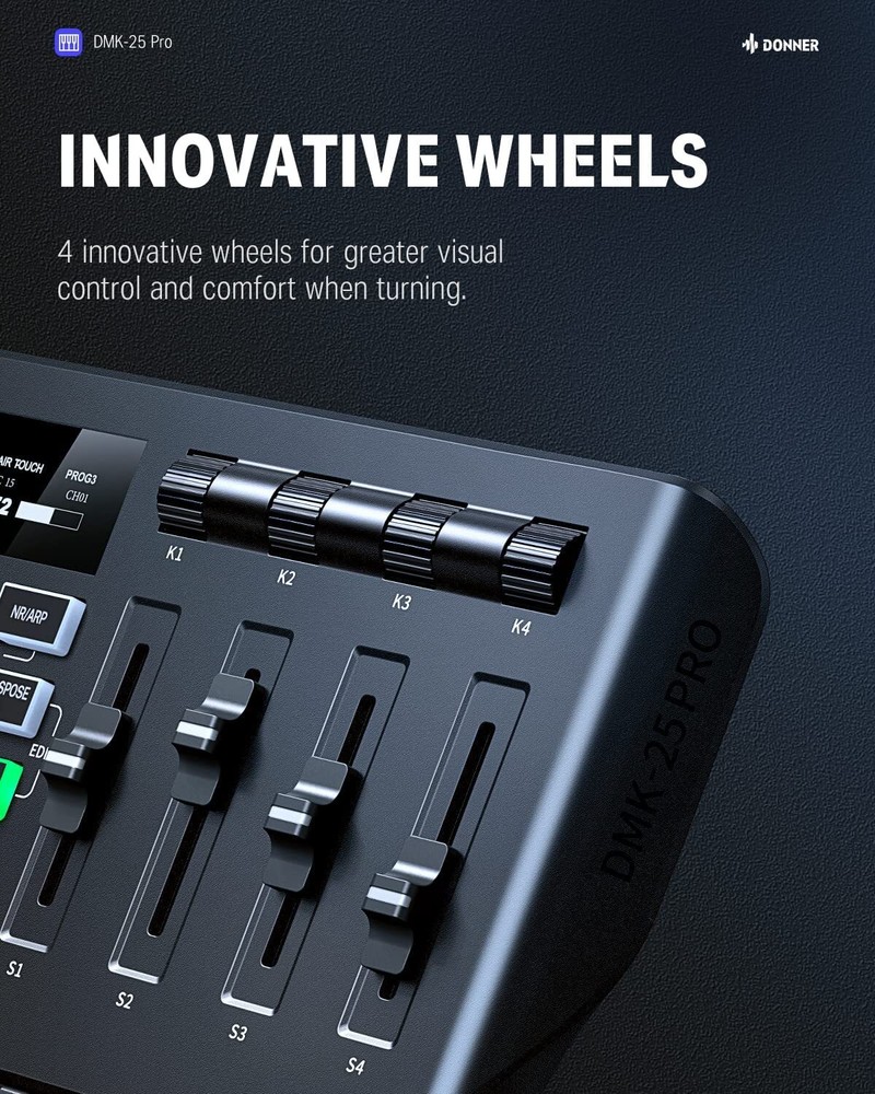 🎹 Donner DMK-25 Pro USB MIDI Keyboard Controller 4 DAW Software 40 Teach Course