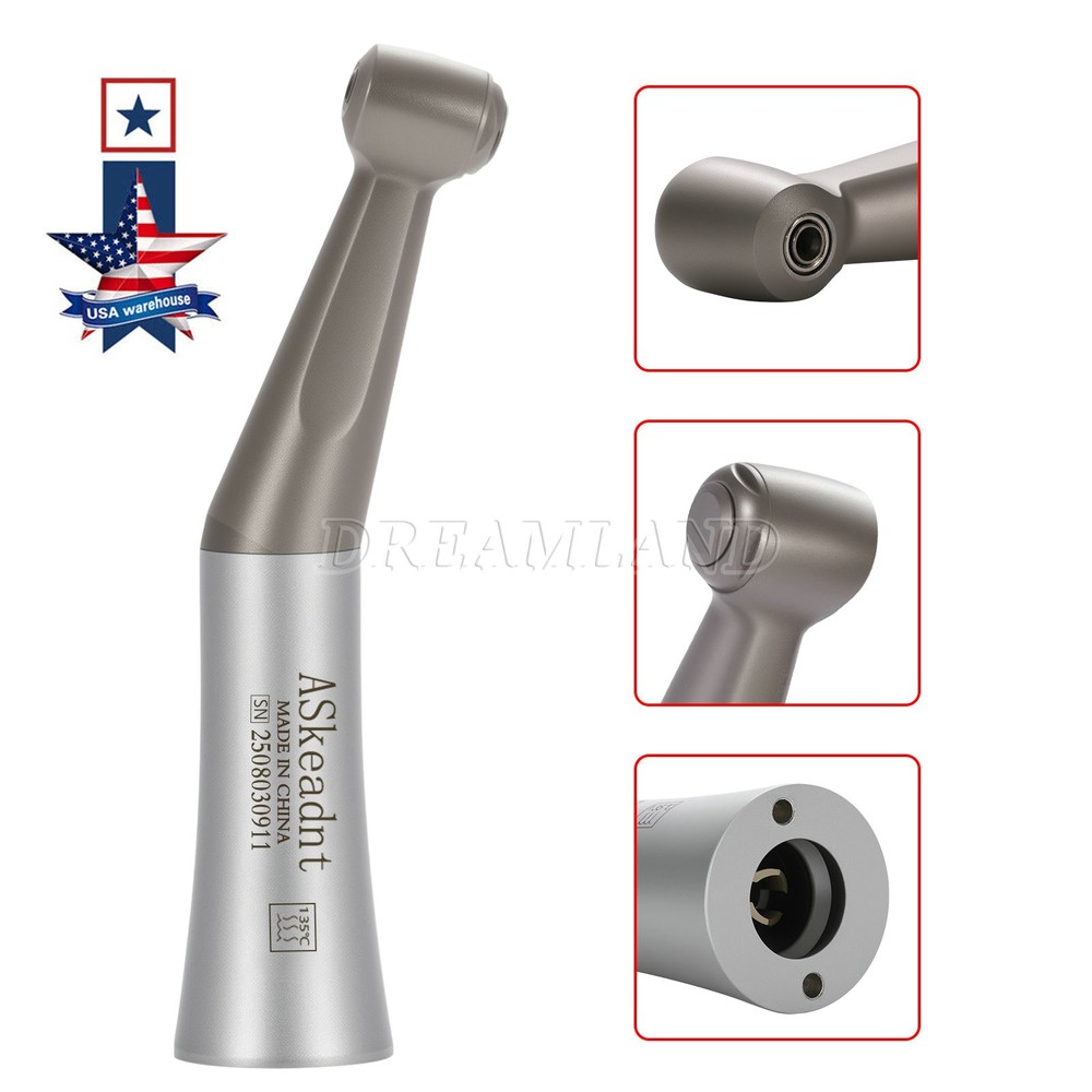 Dental 1:1 Slow Low Speed Contra Angle Handpiece E-Type Push Button