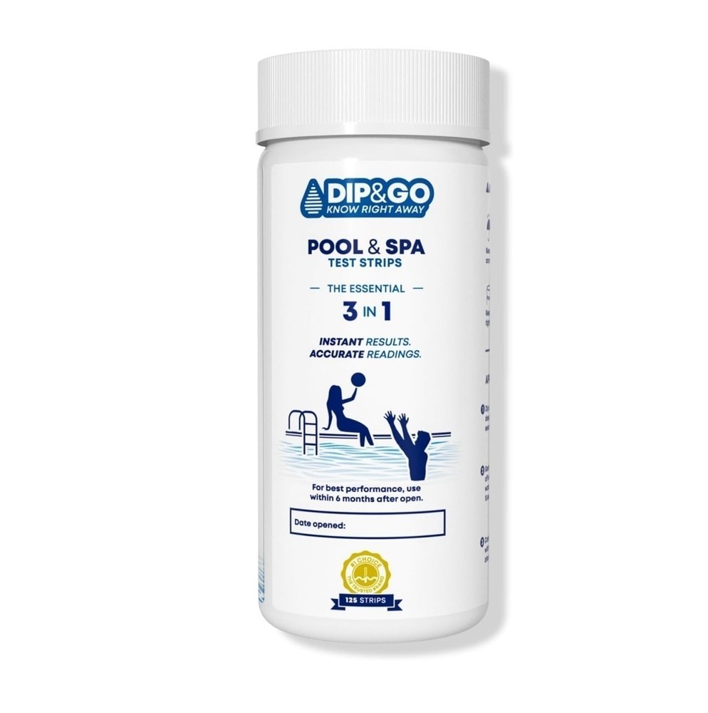 Pool and Spa Test Strips - 125 Count 3-in-1 Kit