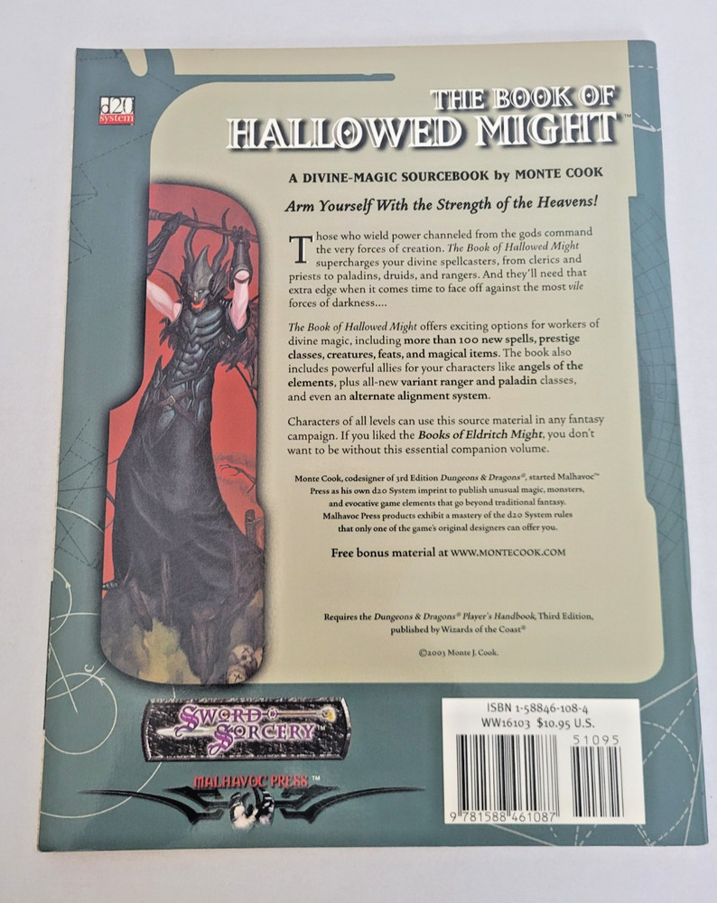 Sword & Sorcery The Book of Hallowed Might Divine Magic Sourcebook