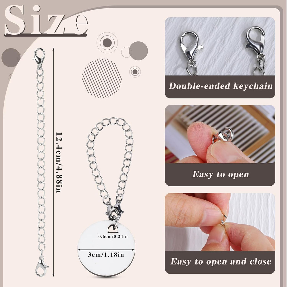 Sublimation Keychain Blanks Bulk, 54PCS round Sublimation Blanks, Heat Transfer