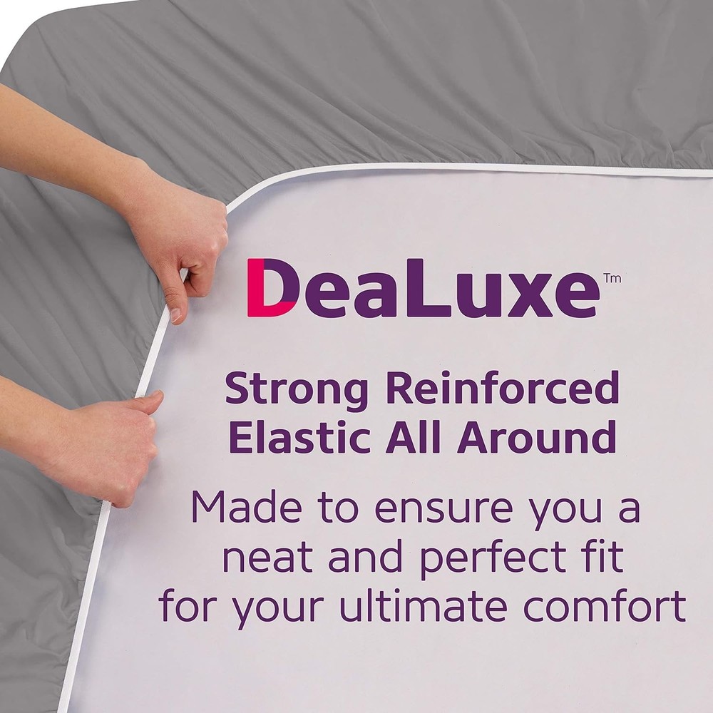 King Size Fitted Sheet with Extra Deep Pocket – 21 Inch Soft Microfiber Comfort