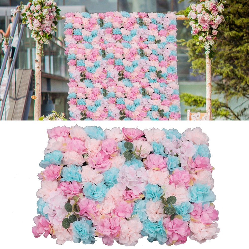 40*60cm Artificial Flower Wall Panels Wall Hydrangea Rose Wedding Backdrop Decor