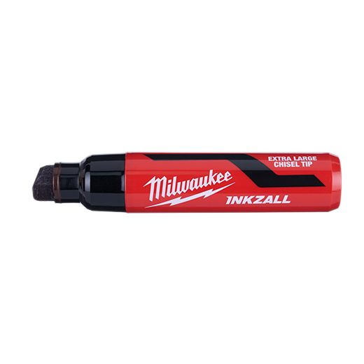 INKZALL Black Extra Large Chisel Tip Jobsite Permanent Marker