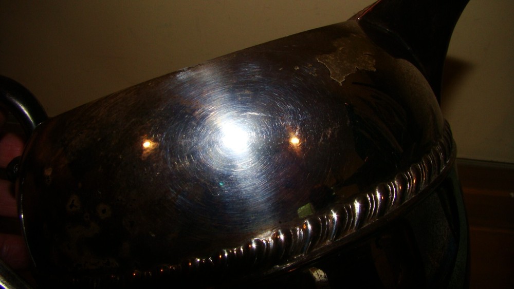 Sheridan Silver Co Silver On Copper Water Pitcher 6.5" Vintage