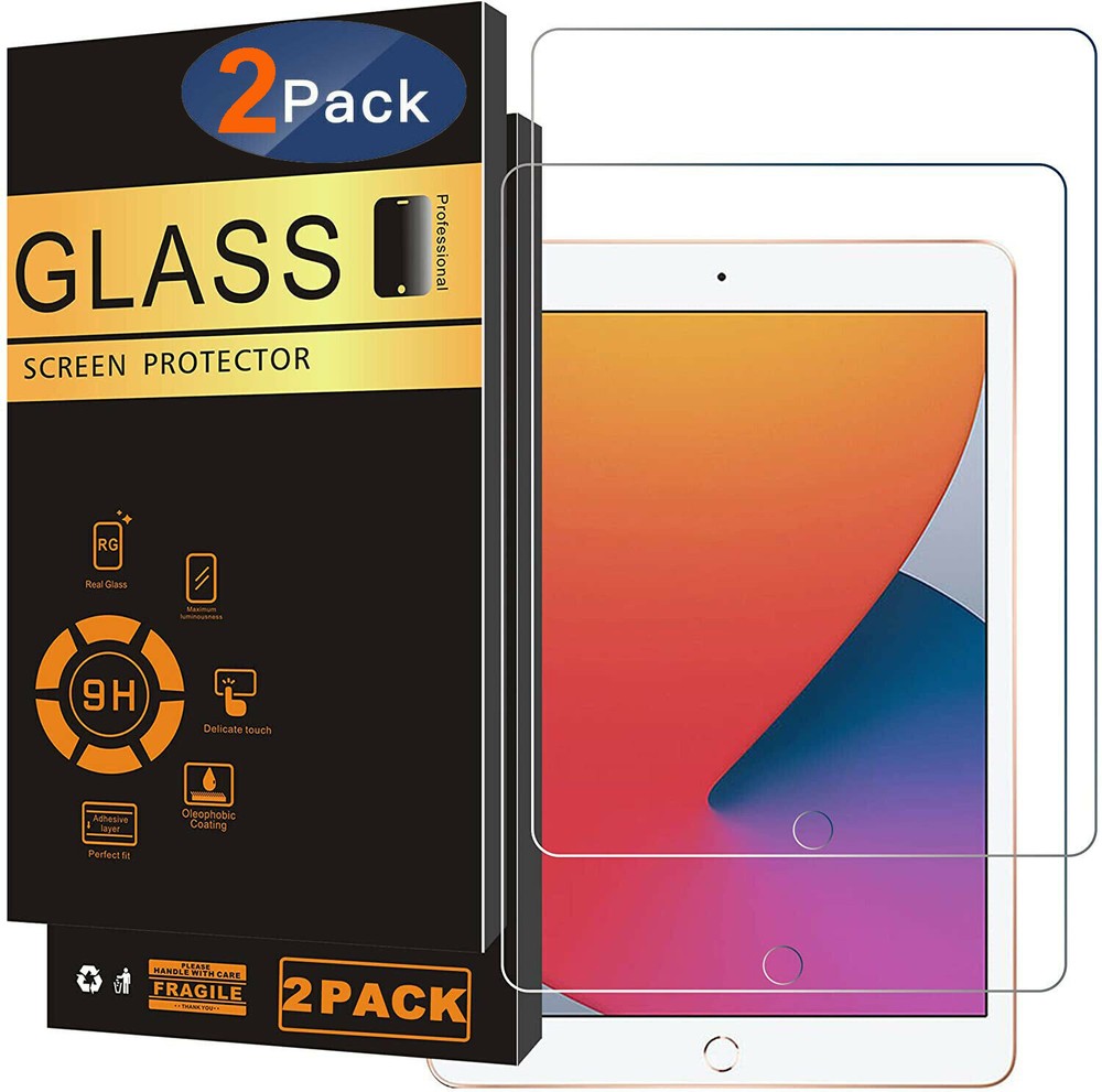 [2-Pack]Tempered GLASS Screen Protector for Apple iPad 9th Generation 2021 10.2