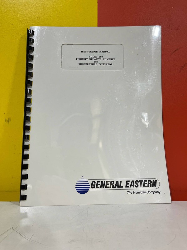 GENERAL EASTERN 880 Percent Relative Humidity & Temperature Indicator