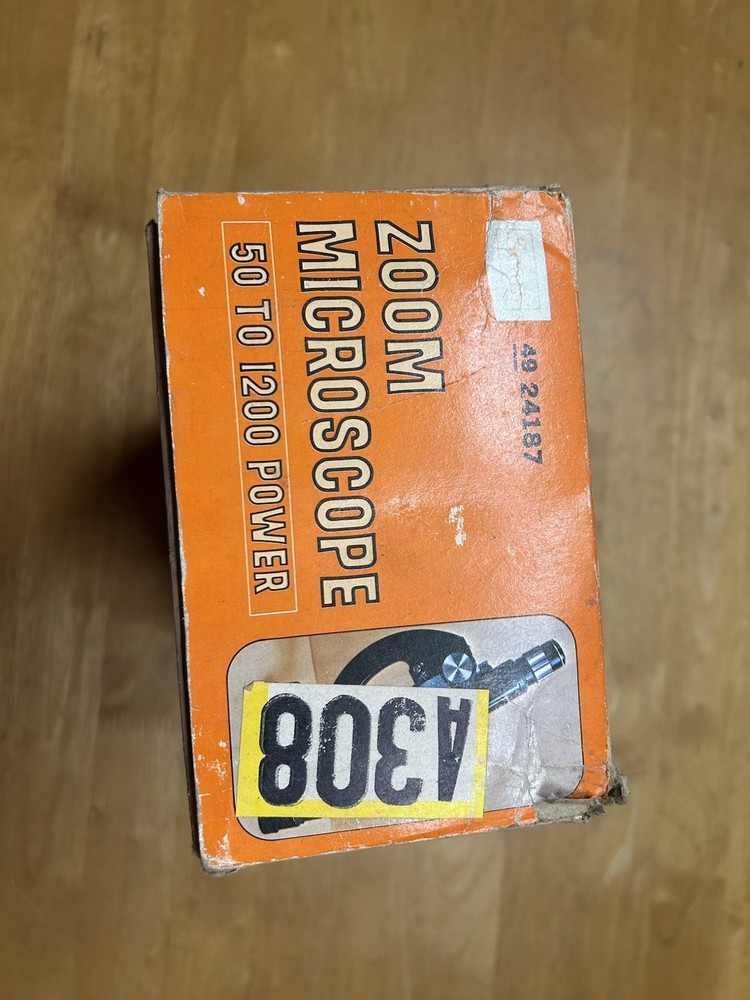 Vintage Sears Microscope 49-24187 Original Box 50-1200 power