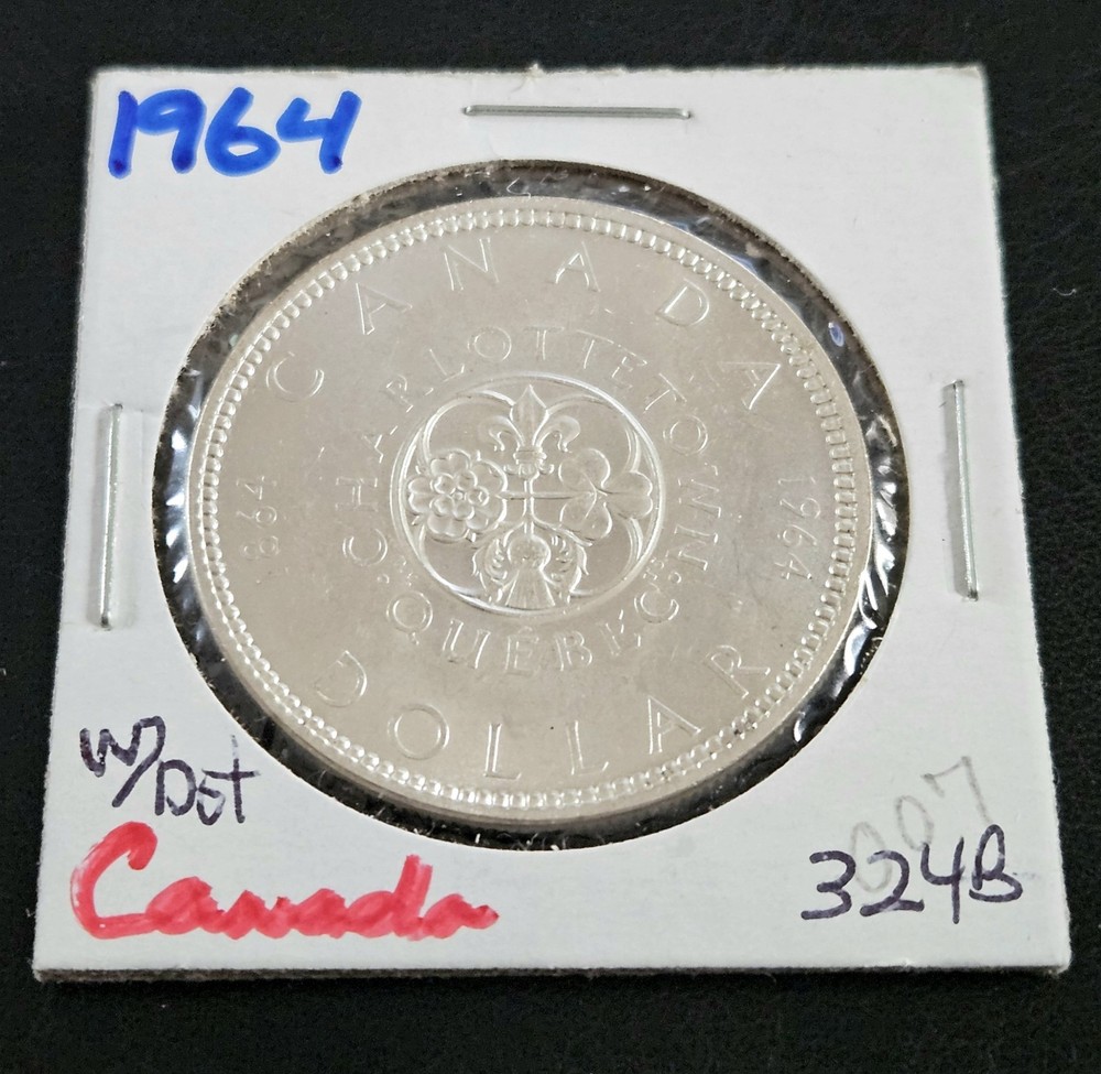 1964 Canada Silver Dollar. 80%. Elizabeth II. CANAN