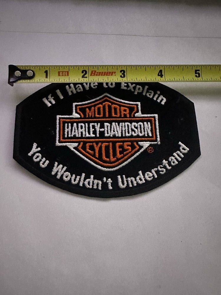 Harley-Davidson Bar & Shield Large Black Emblem / Patch NEW