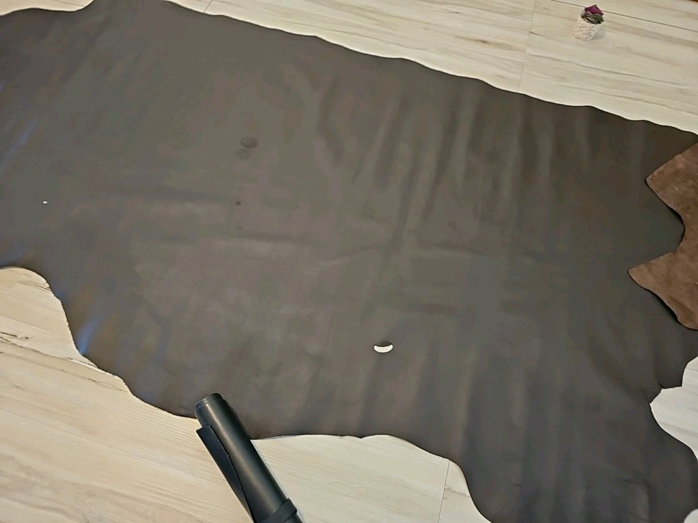 3oz DARK MATTE BROWN SOFT SMOOTH GRAIN LEATHER HIDE PANEL,SHEET,SQUARE, 23+sqf