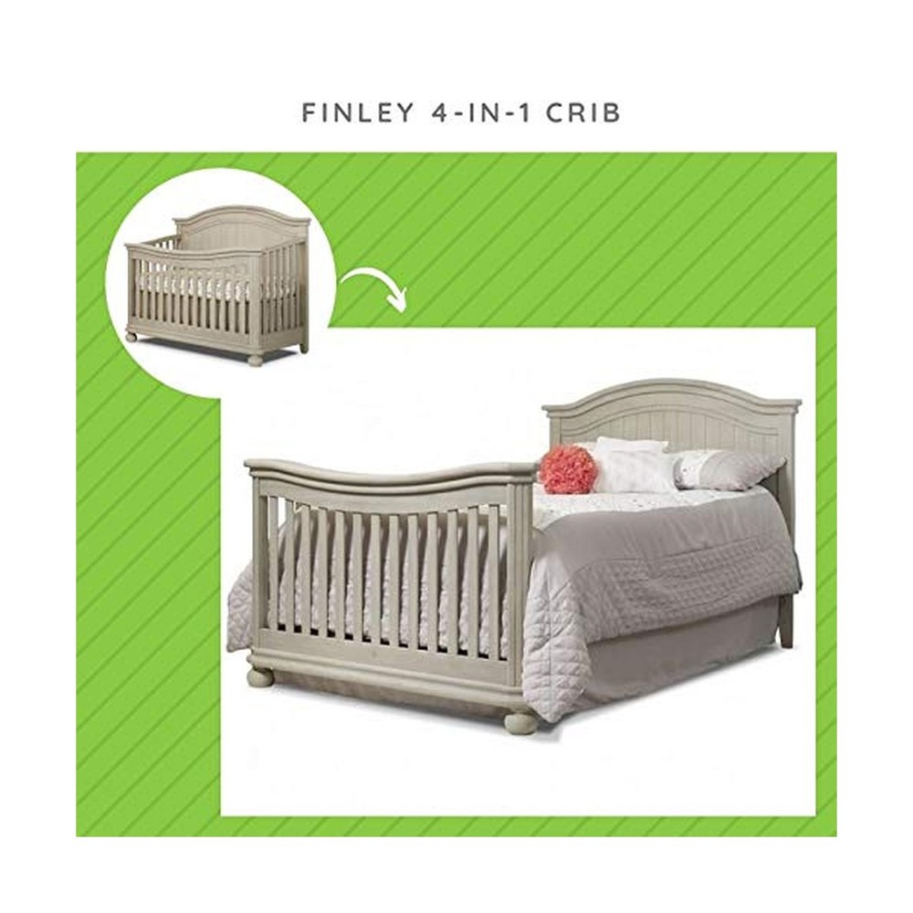 Full-Size Conversion Kit Bed Rails for Sorelle Convertible Cribs - Solid Wood...