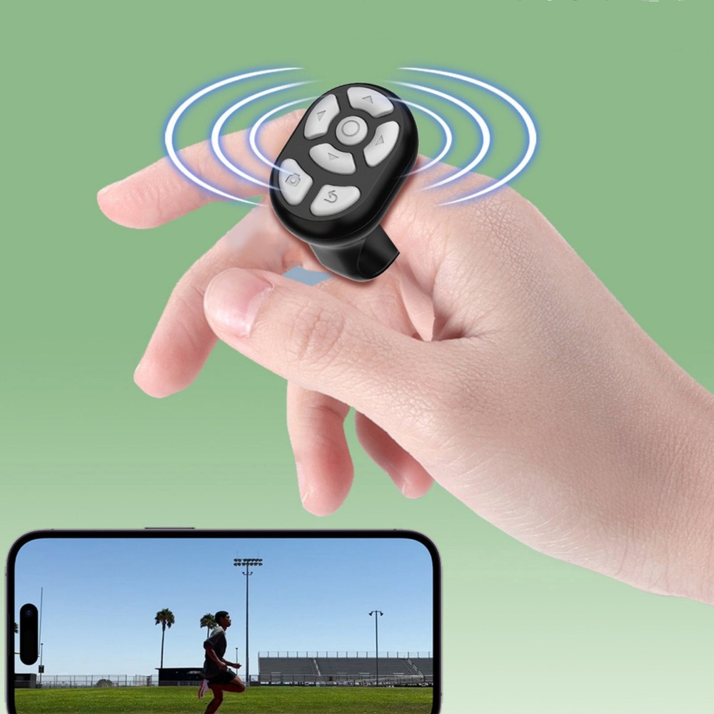 Black Remote Control Scrolling Ring With Charging Compartment Versatile Tool